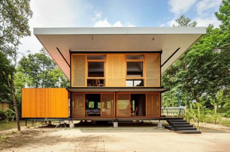 การออกแบบและปรับแต่งบ้านน็อคดาวน์ให้เหมาะกับสภาพอากาศและวิถีชีวิตในมหาสารคาม: วัสดุ ระบบระบายความร้อน และพื้นที่ใช้สอย