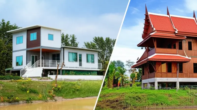 ทำความเข้าใจบ้านน็อคดาวน์ในมุกดาหาร: ประเภท ข้อดี-ข้อเสีย และการเปรียบเทียบกับบ้านก่อสร้างประจำที่