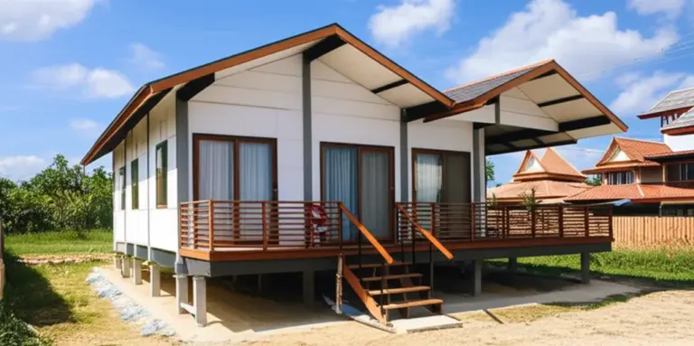 ทำไมบ้านสำเร็จรูปเหมาะกับสภาพอากาศและชุมชนในหนองคาย: ข้อดี-ข้อเสีย เทียบกับบ้านก่อสร้างทั่วไป