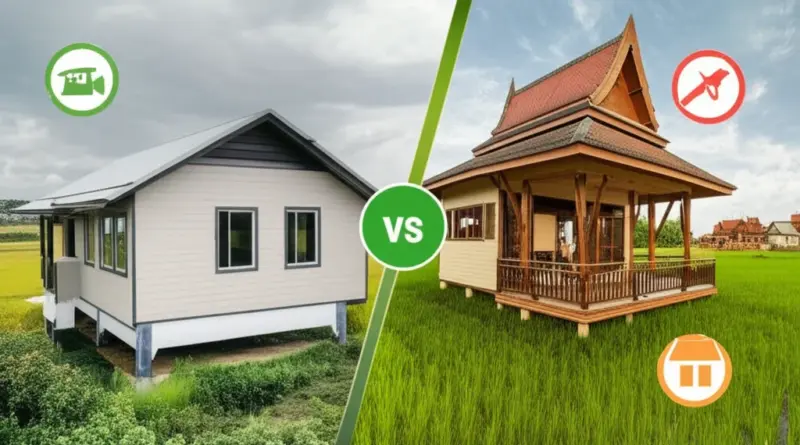 ทำความเข้าใจบ้านสำเร็จรูปคืออะไร เหมาะกับการอยู่อาศัยในยโสธรหรือไม่ และข้อดีข้อเสียเมื่อเทียบกับแบบก่อสร้างดั้งเดิม