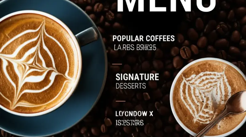 เมนูแนะนำและราคา — กาแฟยอดนิยม ขนมหวาน และเครื่องดื่มเฉพาะของร้านสำหรับคนท้องถิ่น