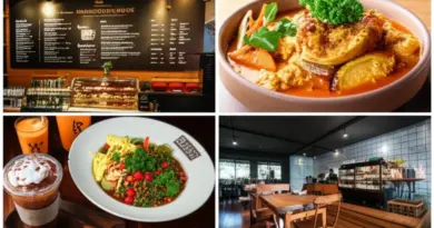 เมนูแนะนำและเครื่องดื่มพิเศษของร้านกาแฟน็อคดาวน์ มุกดาหาร รวมทั้งเมนูท้องถิ่นและราคาประมาณการณ์