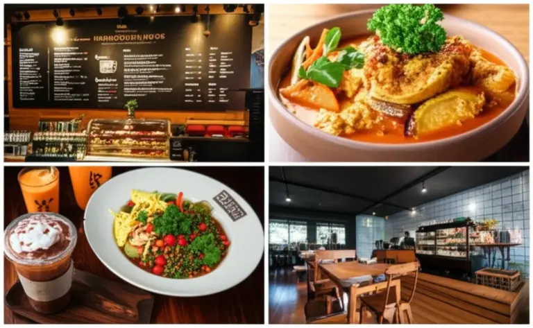 เมนูแนะนำและเครื่องดื่มพิเศษของร้านกาแฟน็อคดาวน์ มุกดาหาร รวมทั้งเมนูท้องถิ่นและราคาประมาณการณ์