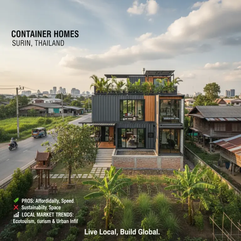 ทำความเข้าใจบ้านคอนเทนเนอร์ในสุรินทร์: ข้อดี ข้อเสีย และแนวโน้มตลาดท้องถิ่น