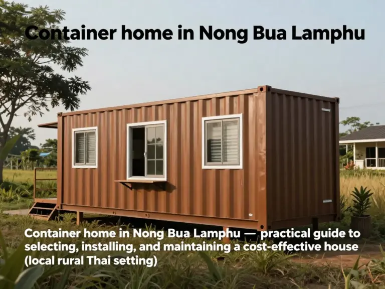 บ้านคอนเทนเนอร์ หนองบัวลำภู: คู่มือการเลือก-ออกแบบ-ติดตั้งและดูแลบ้านคอนเทนเนอร์อย่างคุ้มค่าสำหรับชาวหนองบัวลำภู
