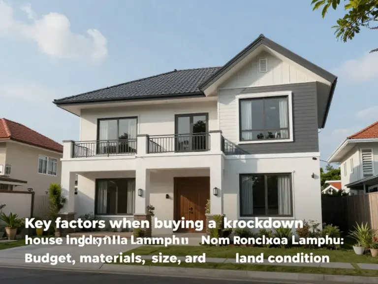ปัจจัยสำคัญที่ควรพิจารณาเมื่อซื้อบ้านน็อคดาวน์ในหนองบัวลำภู (งบประมาณ วัสดุ ขนาด และสภาพที่ดิน)