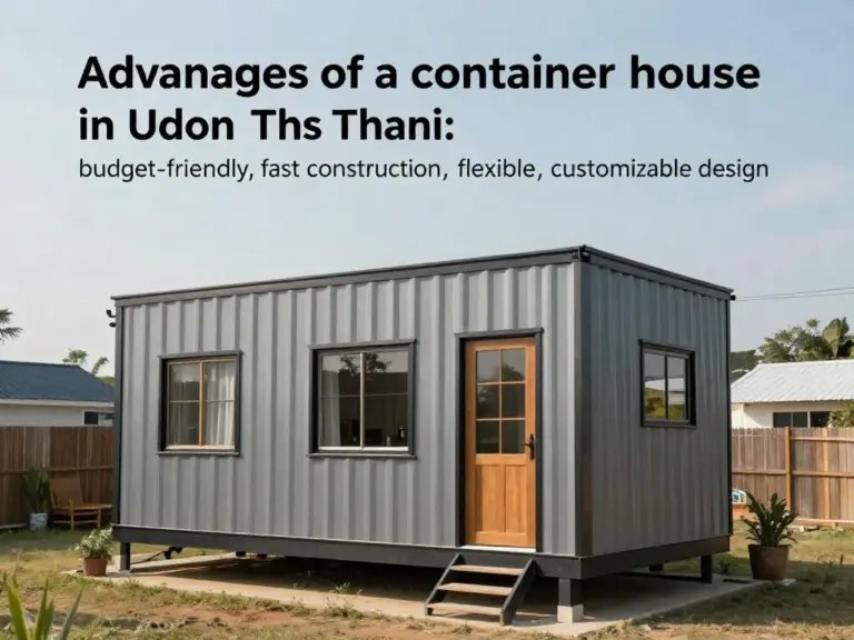 ข้อดีของบ้านคอนเทนเนอร์ในอุดรธานี: งบประมาณ ระยะเวลาก่อสร้าง ความยืดหยุ่น และการออกแบบที่ปรับได้
