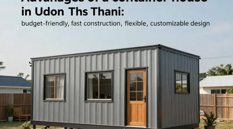 ข้อดีของบ้านคอนเทนเนอร์ในอุดรธานี: งบประมาณ ระยะเวลาก่อสร้าง ความยืดหยุ่น และการออกแบบที่ปรับได้