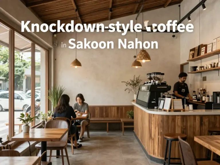 ร้านกาแฟน็อคดาวน์ สกลนคร: คู่มือค้นหาร้านกาแฟสไตล์น็อคดาวน์ที่น่านั่งและถ่ายรูปสวยในสกลนคร