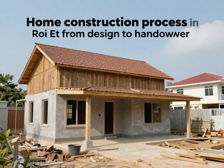 ขั้นตอนการสร้างบ้านร้อยเอ็ดตั้งแต่เริ่มออกแบบจนส่งมอบบ้าน