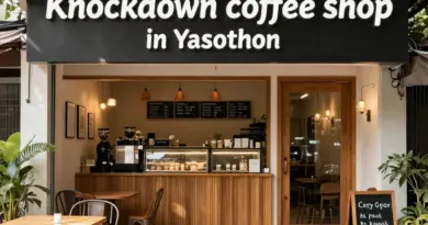 ร้านกาแฟน็อคดาวน์ ยโสธร อยู่ที่ไหน? การเดินทาง เวลาเปิด-ปิด และบรรยากาศร้าน