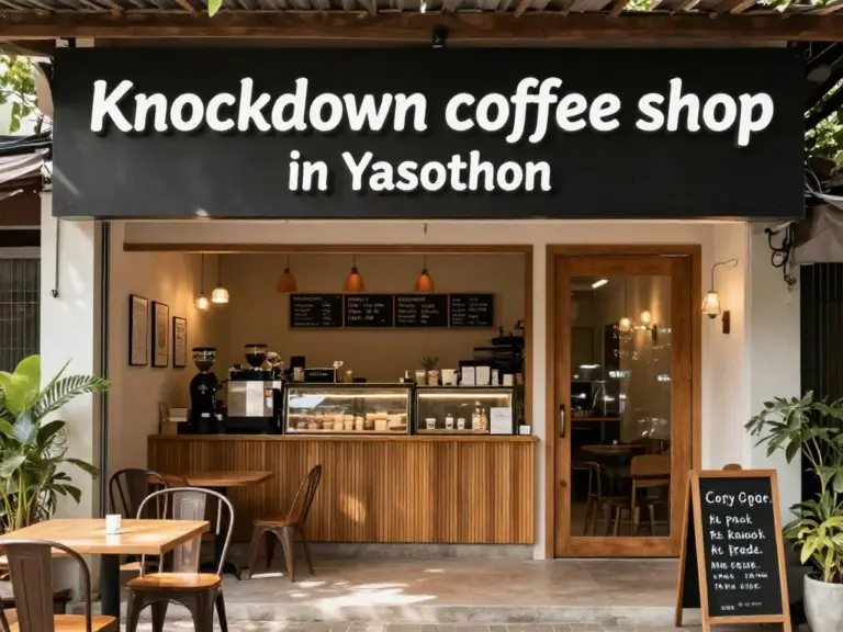 ร้านกาแฟน็อคดาวน์ ยโสธร อยู่ที่ไหน? การเดินทาง เวลาเปิด-ปิด และบรรยากาศร้าน