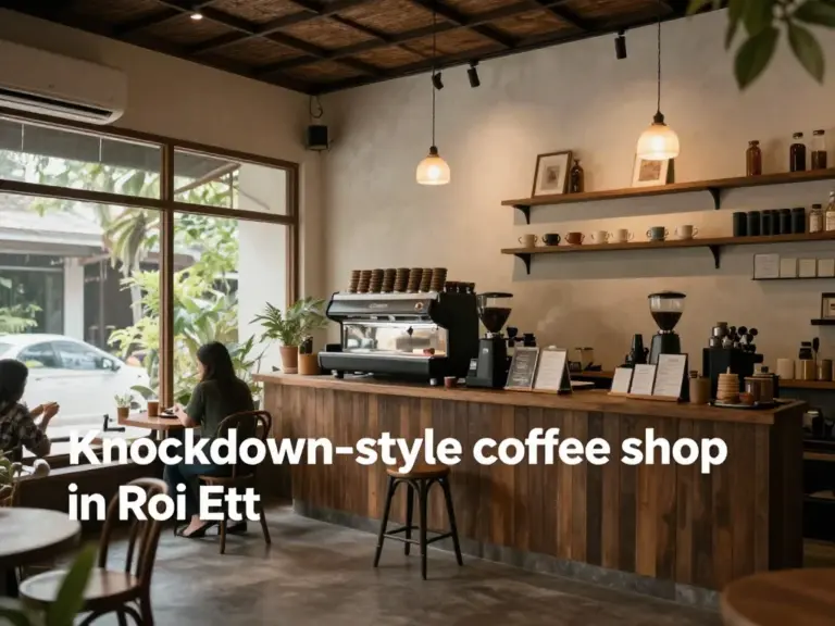 ร้านกาแฟน็อคดาวน์ ร้อยเอ็ด: แนะนำร้านกาแฟสไตล์น็อคดาวน์บรรยากาศดีในร้อยเอ็ด