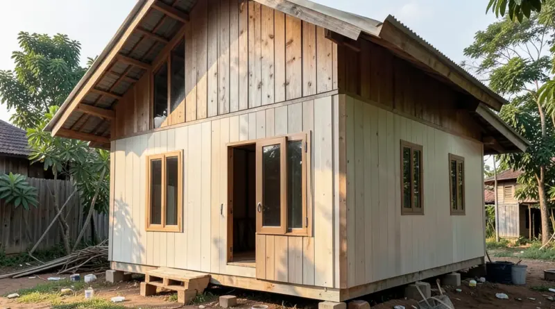 บ้านน็อคดาวน์ราคาถูกพร้อมสร้างในอุดรธานี